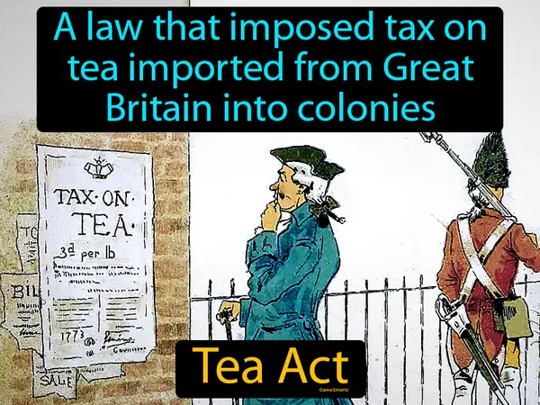 a law that imposed tax on tea imported from Great Britain into colonies