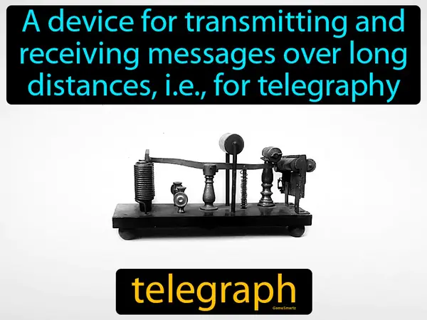 a device for transmitting and receiving messages over long distances, i.e., for telegraphy