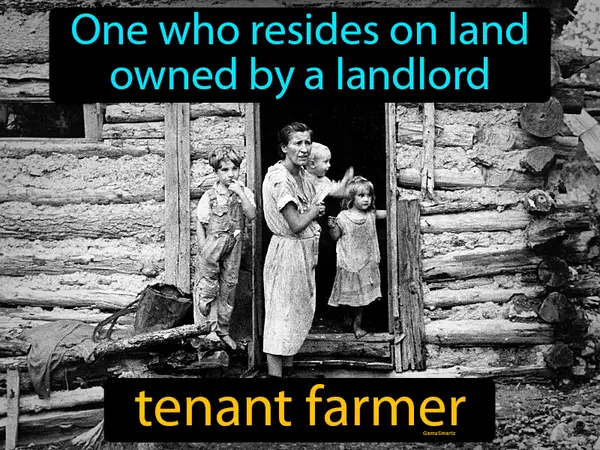 one who resides on land owned by a landlord
