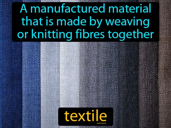 a manufactured material that is made by weaving or knitting fibres together