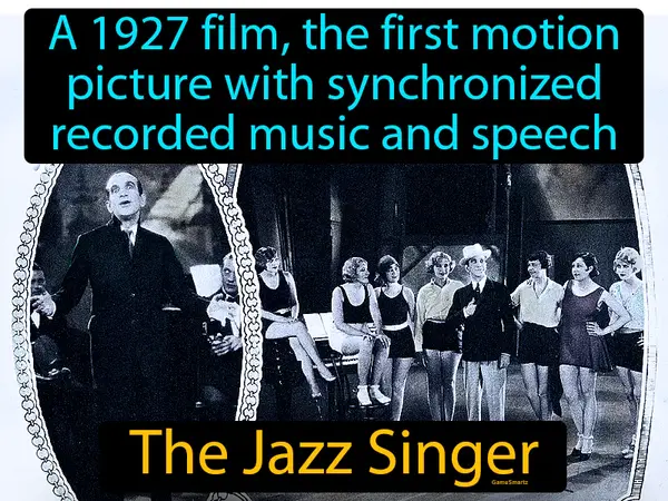 a 1927 film, the first motion picture with synchronized music and speech