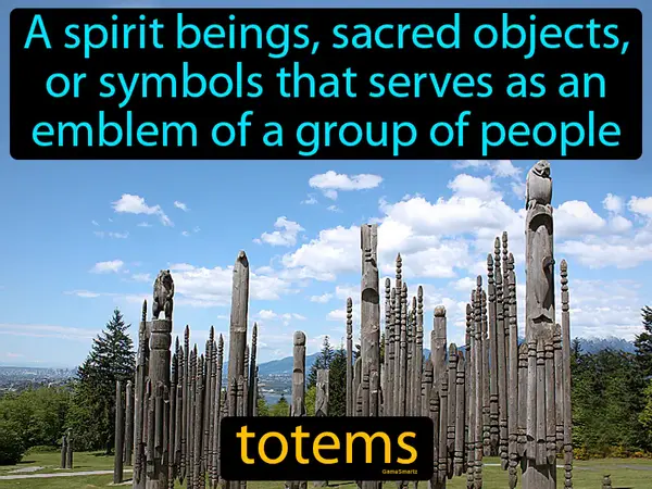 a spirit beings, sacred objects, or symbols that serves as an emblem of a group of people