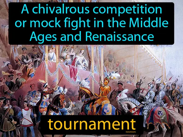 A chivalrous competition or mock fight in the Middle Ages and Renaissance