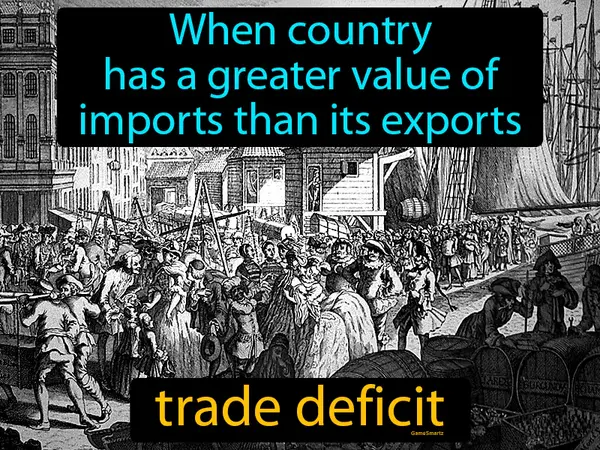 When country has a greater value of imports than its exports