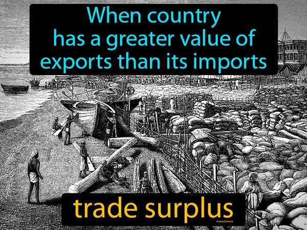 When country has a greater value of exports than its imports