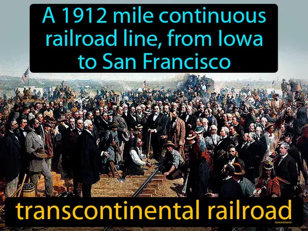 a 1912 mile continuous railroad line, from Iowa to San Francisco