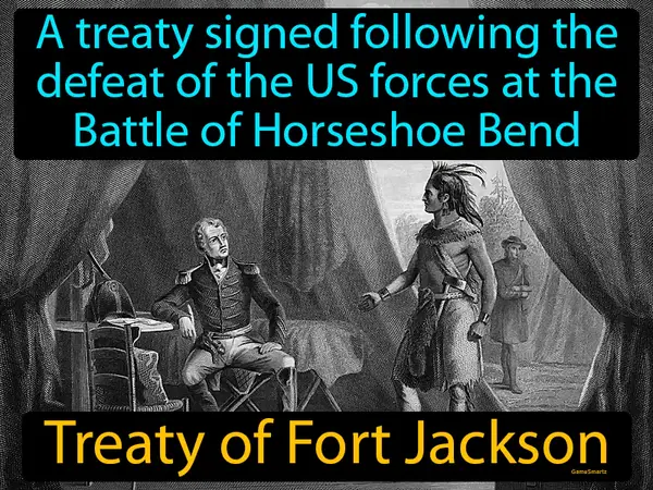 a treaty signed following the defeat of the US forces at the Battle of Horseshoe Bend