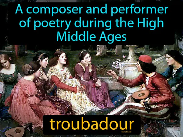 A composer and performer of poetry during the High Middle Ages