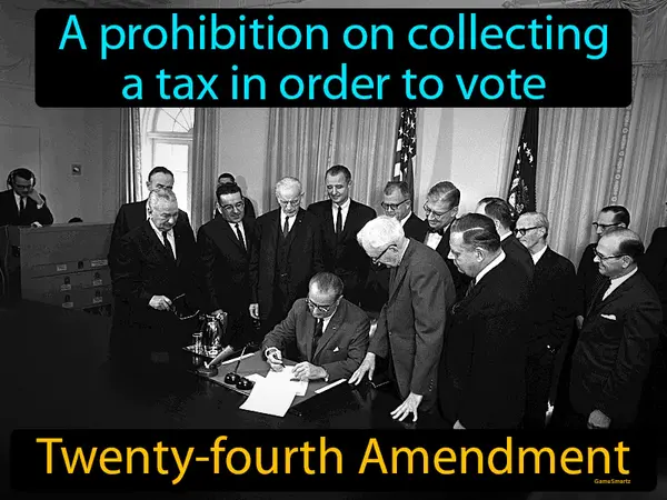 a prohibition on collecting a tax in order to vote