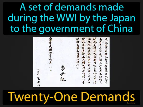A set of demands made during the WWI by the Japan to the government of China