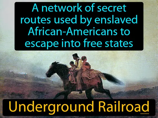 a network of secret routes used by enslaved African-Americans to escape into free states