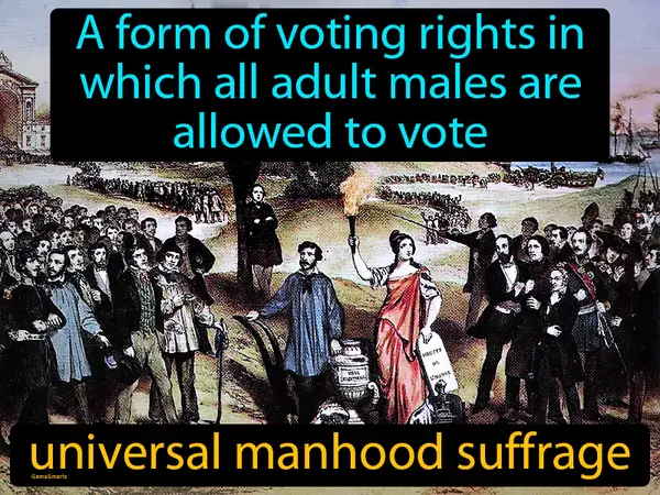 A form of voting rights in which all adult males are allowed to vote
