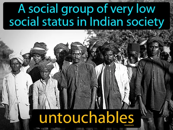 A social group of very low social status in Indian society