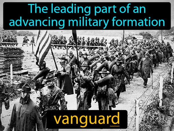 The leading part of an advancing military formation