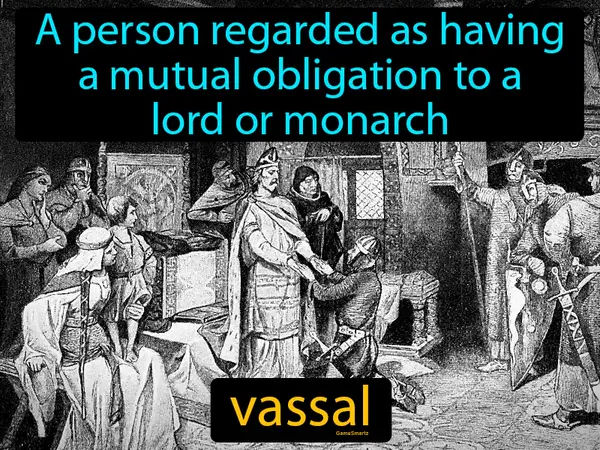 a person regarded as having a mutual obligation to a lord or monarch