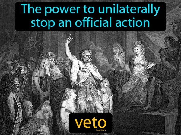 action by which the President prevents an act passed by Congress from becoming law
