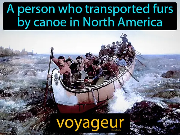 a person who transported furs by canoe in North America