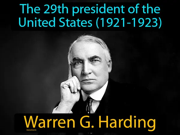 the 29th president of the United States (1921-1923)