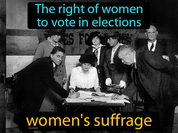 The right of women to vote in elections