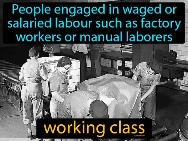 people engaged in waged or salaried labour such as factory workers or manual laborers