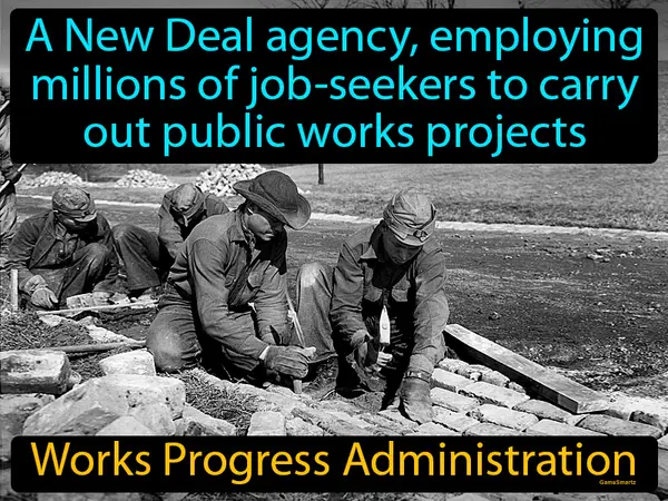 a New Deal agency, employing millions of job-seekers to carry out public works projects