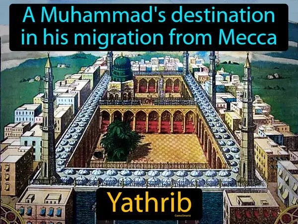 A Muhammad's destination in his migration from Mecca