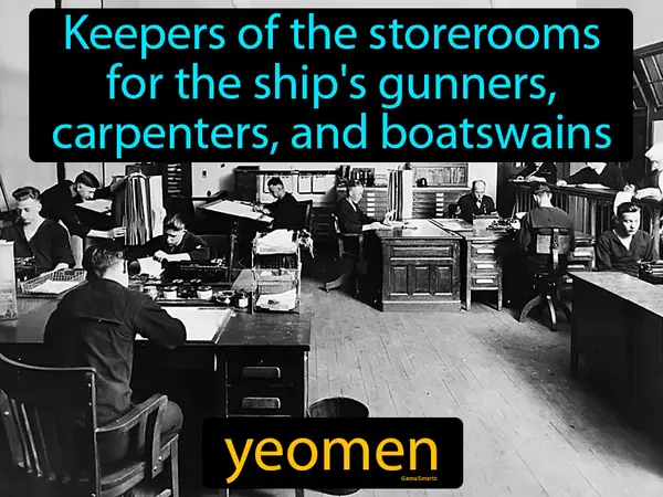 keepers of the storerooms for the ship's gunners, carpenters, and boatswains