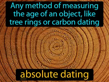 any method of measuring the age of an object, like tree rings or carbon dating