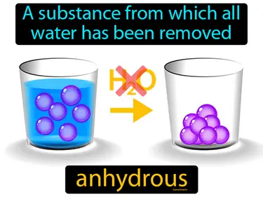 a substance from which all water has been removed