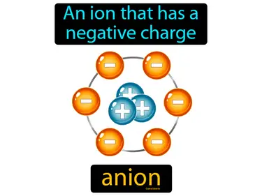 an ion that has a negative charge