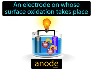 an electrode on whose surface oxidation takes place