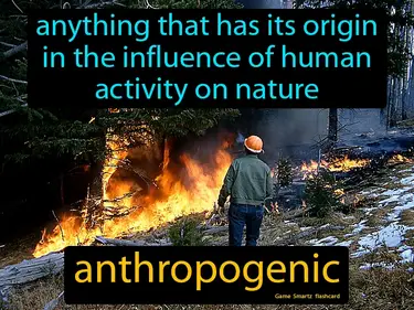 Anything that has its origin in the influence of human activity on nature