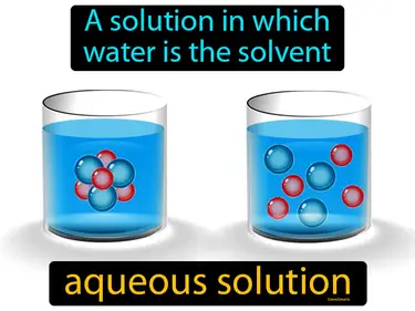 a solution in which water is the solvent