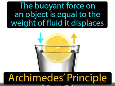 the buoyant force on an object is equal to the weight of fluid it displaces