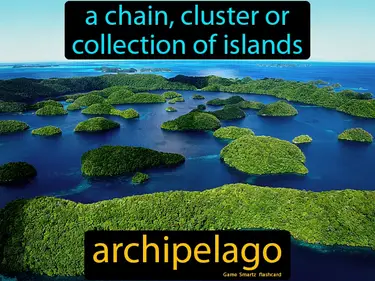 a chain, cluster or collection of islands