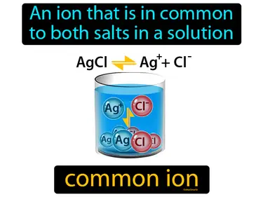 an ion that is in common to both salts in a solution