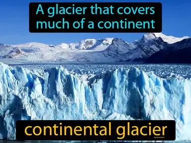 a glacier that covers much of a continent