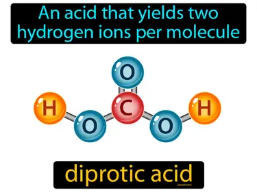 an acid that yields two hydrogen ions per molecule