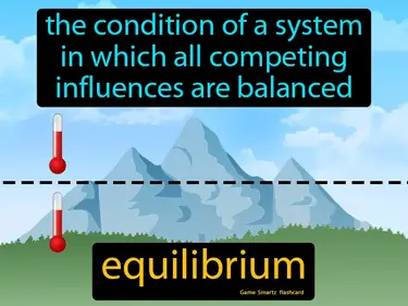 The condition of a system in which all competing influences are balanced