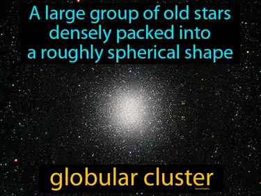 a large group of old stars densely packed into a roughly spherical shape
