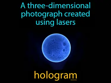 a three-dimensional photograph created using lasers