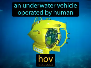 An underwater vehicle operated by a human