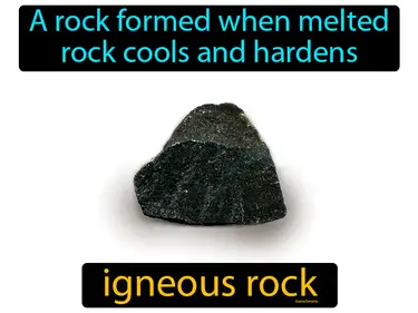 a rock formed when melted rock cools and hardens