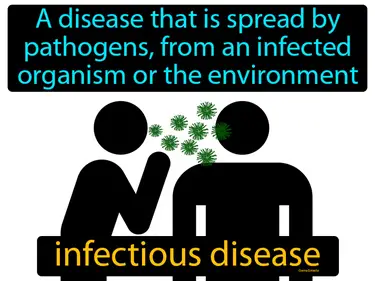a disease that is spread by pathogens, from an infected organism or the environment