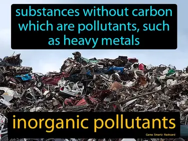 Substances without carbon which are pollutants, such as heavy metals
