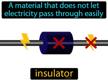 a material that does not let electricity pass through easily