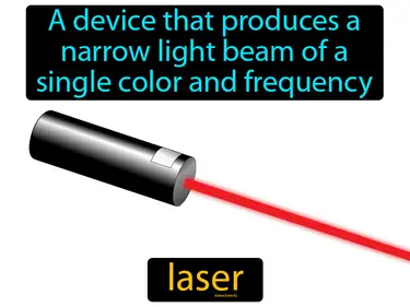 a device that produces a narrow light beam of a single color and frequency