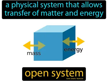 A physical system that allows transfer of matter and energy