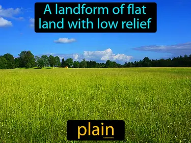 a landform of flat land with low relief