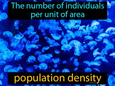 the number of individuals per unit of area